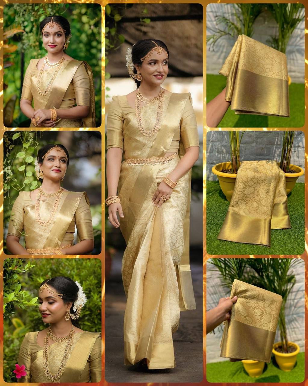 Aab Kanchivaram Jari Silk Saree Collection with Rich Pallu - Posyfish.in