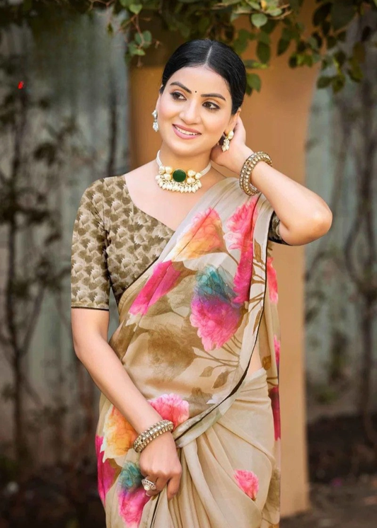 Georgette Digital Print Saree