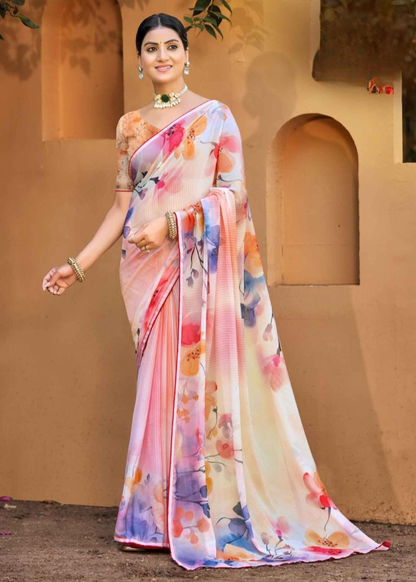 Georgette Digital Print Saree