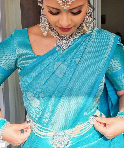 Aab Mira Lichi Silk Saree - Beautiful Designer Collection - Posyfish.in
