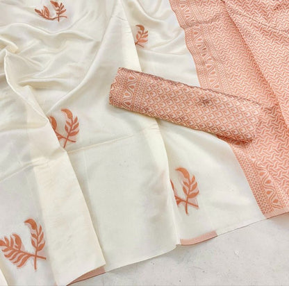 Macazo White Softy Silk Saree - Elegant 565 Collection for Graceful Wear - Posyfish.in