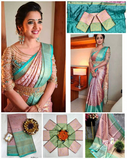 Soft Lichi Silk Saree - Elegant Fancy Collection - Posyfish.in