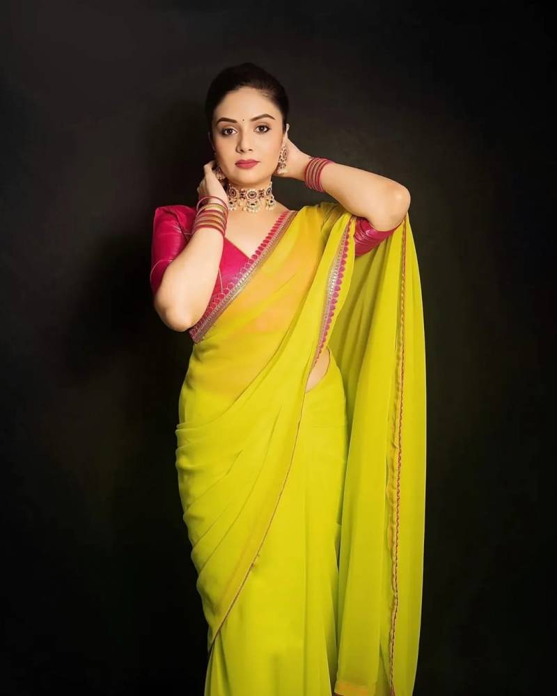 Fancy Neon Georgette Saree Collection for Vibrant Elegance - Posyfish.in