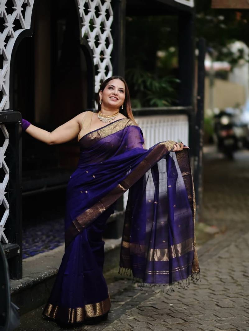 Soft Cotton Silk Traditional Wear Sarees for Elegant Style - Posyfish.in