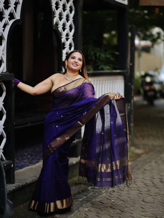 Soft Cotton Silk Traditional Wear Sarees for Elegant Style - Posyfish.in