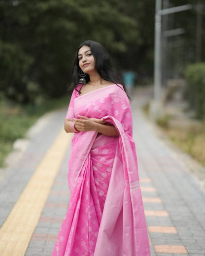Banarasi Soft Silk Saree for Elegant Wedding Wear - Posyfish.in