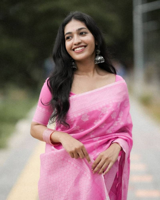 Banarasi Soft Silk Saree for Elegant Wedding Wear - Posyfish.in