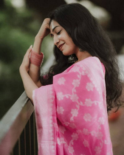 Banarasi Soft Silk Saree for Elegant Wedding Wear - Posyfish.in