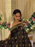 Banarasi Soft Silk Gold Zari Work Saree - Posyfish.in