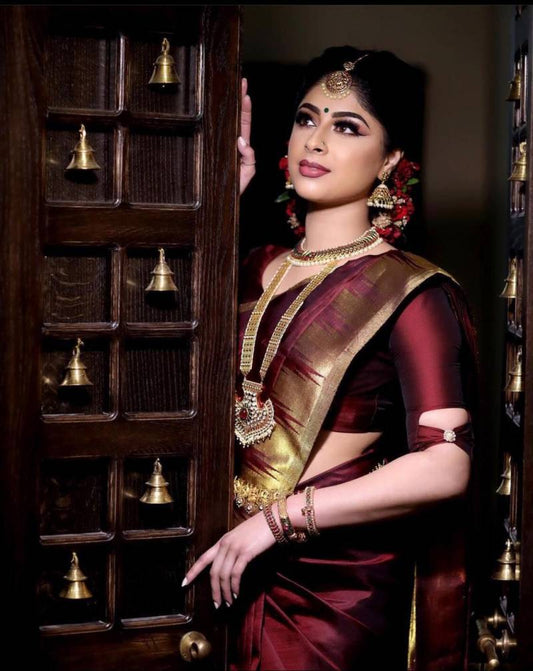 Lichi Silk Jacquard Saree Collection - Beautifully Crafted and Elegant - Posyfish.in