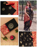 Soft Lichi Silk Jacquard Work And Border Saree Collection