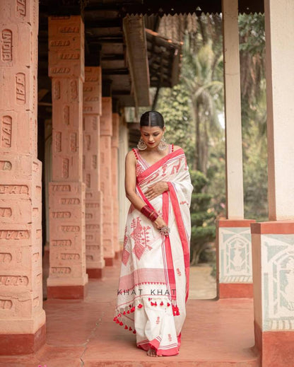 Lilan Soft Cotton Pallu Saree for Festive Elegance - Posyfish.in