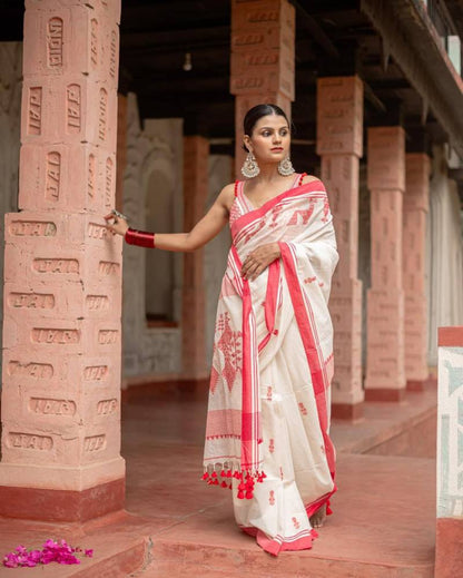 Lilan Soft Cotton Pallu Saree for Festive Elegance - Posyfish.in