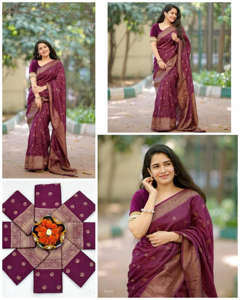 Lichi Soft Silk Saree with Rich Pallu - Posyfish.in