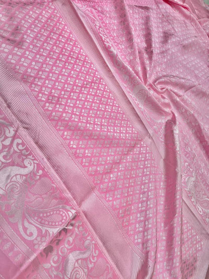 Lichi Soft Silk Saree with Rich Pallu for Wedding Wear - Posyfish.in