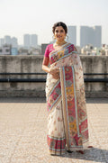 Premium Linen Silk Digital Printed Saree