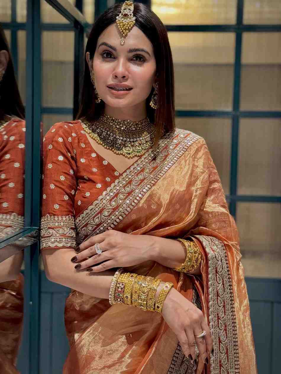 Soft Twill Designer Saree Collection with Exquisite Sequence Work - Posyfish.in