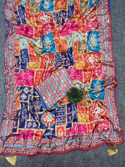 Chinon Silk Handworked Saree Collection - Elegant Designer Styles - Posyfish.in