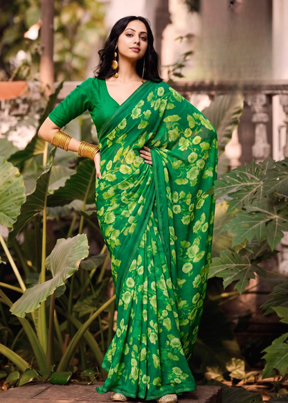 Premium Designer Printed Georgette Sarees