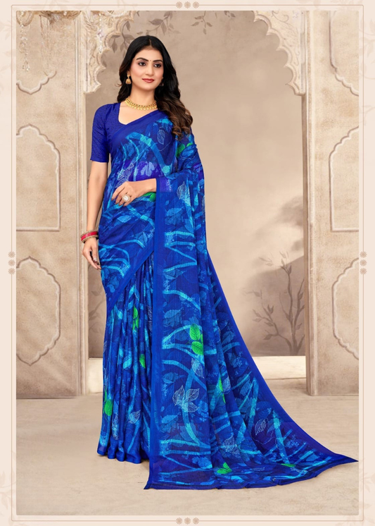 Soft & Lightweight Chiffon Saree with Elegant Print