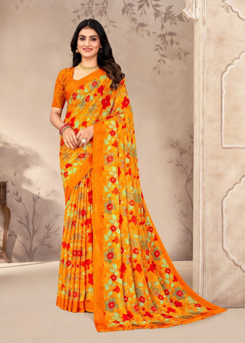Soft & Lightweight Chiffon Saree with Elegant Print