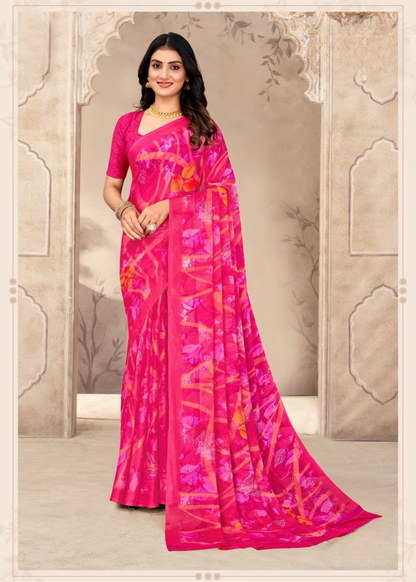 Soft & Lightweight Chiffon Saree with Elegant Print
