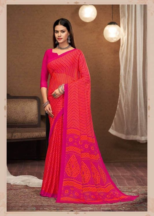 Beautiful Feel Chiffon Saree with Designer Finish