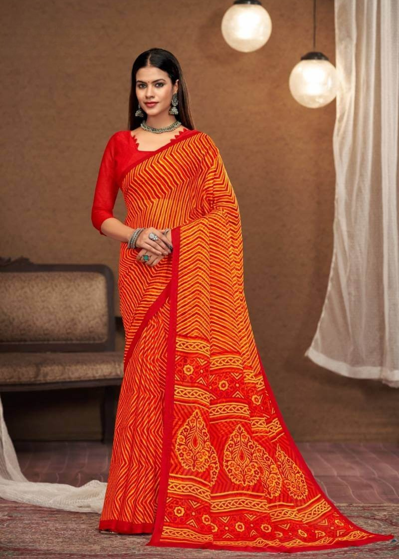 Beautiful Feel Chiffon Saree with Designer Finish