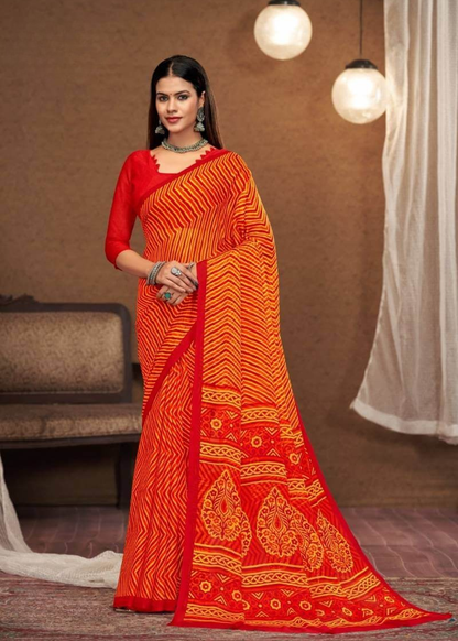 Beautiful Feel Chiffon Saree with Designer Finish