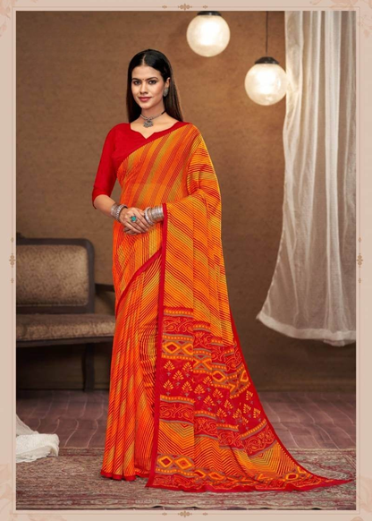 Beautiful Feel Chiffon Saree with Designer Finish