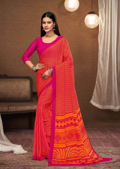 Beautiful Feel Chiffon Saree with Designer Finish