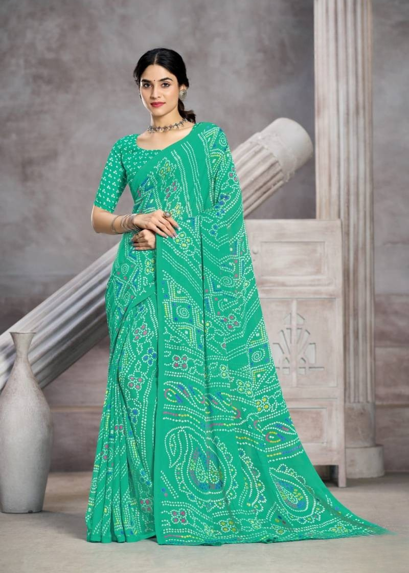 Classic Floral Chiffon Saree with Contemporary Elegance
