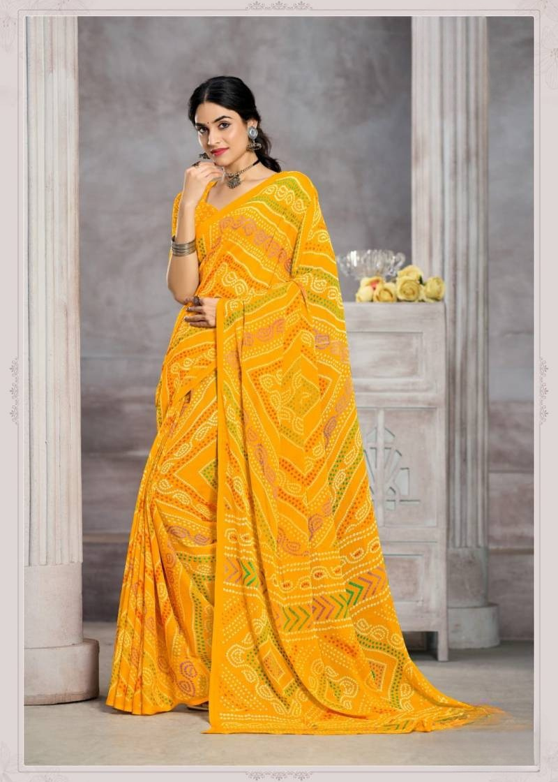 Classic Floral Chiffon Saree with Contemporary Elegance