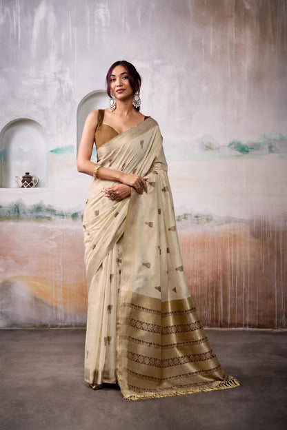 Premium Cotton Casual Wear Saree with Blouse Piece
