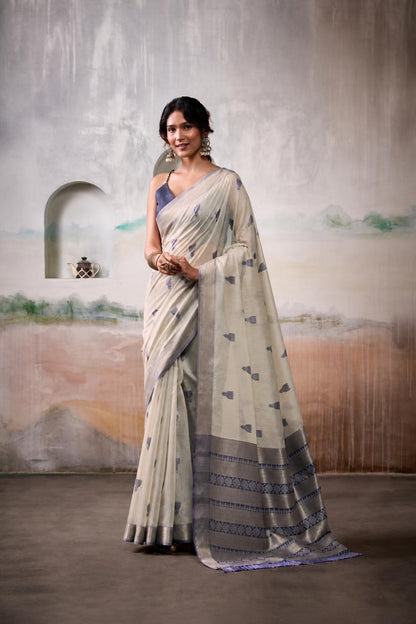 Premium Cotton Casual Wear Saree with Blouse Piece