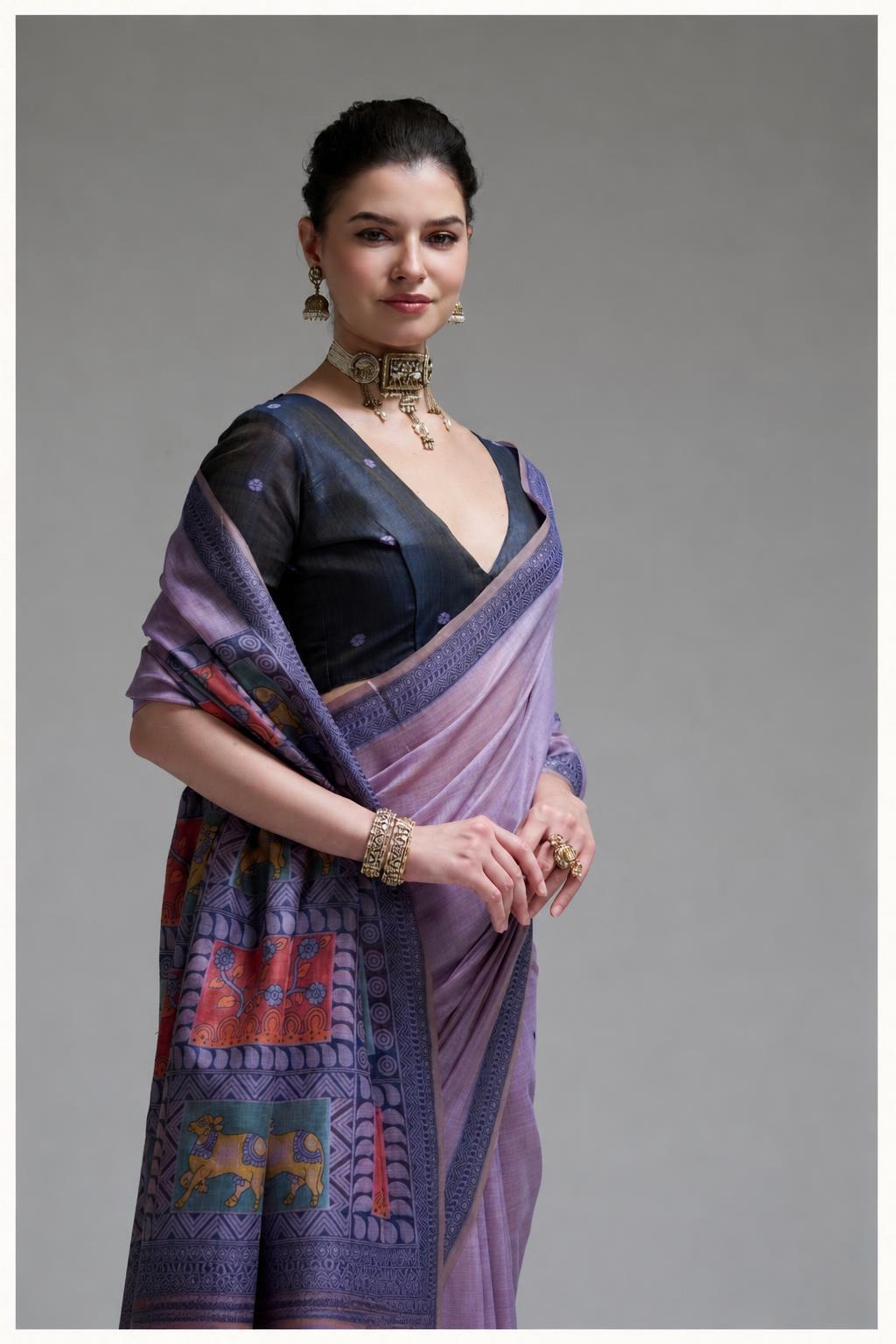 Classic Pure Cotton Printed Saree for Women