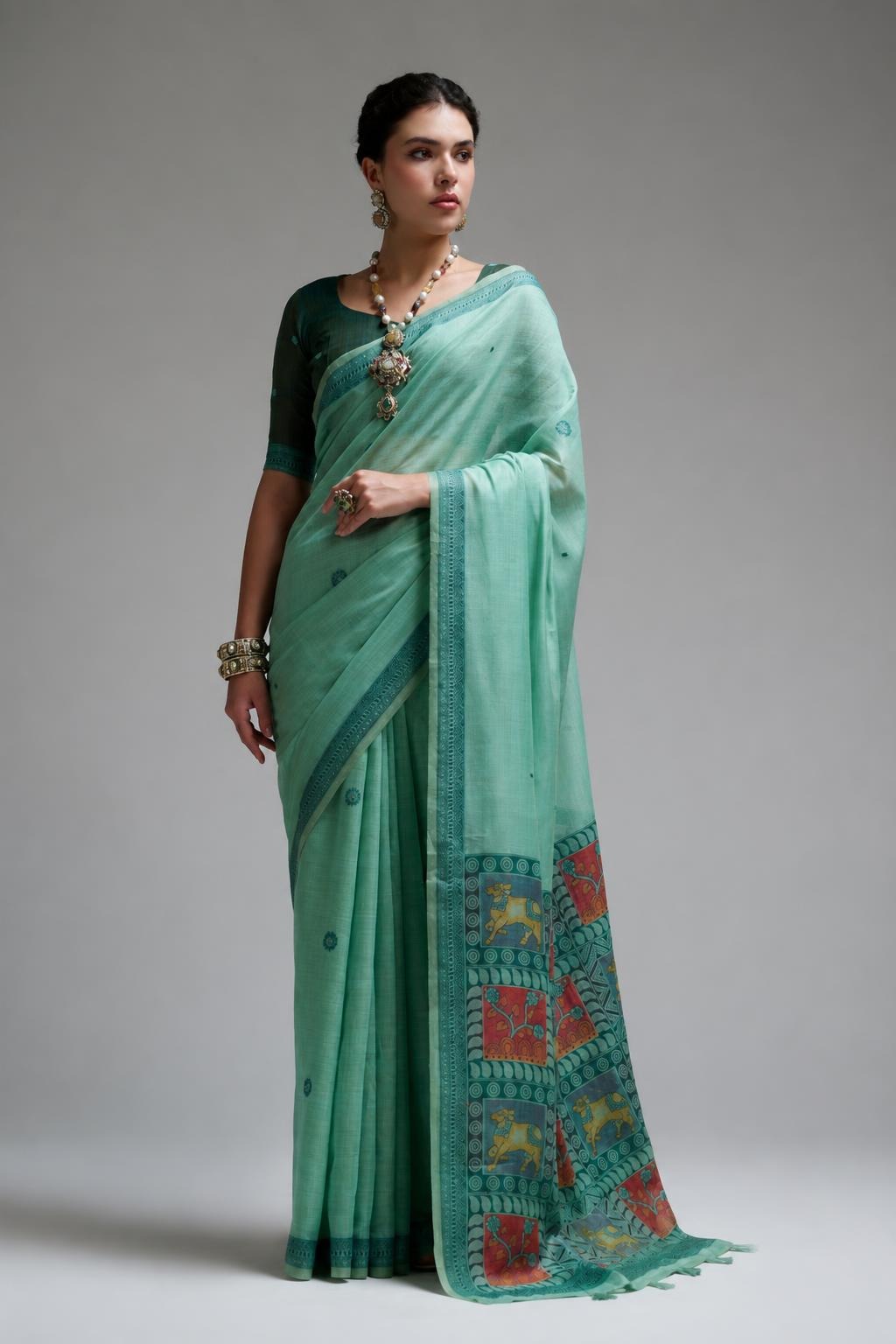 Classic Pure Cotton Printed Saree for Women