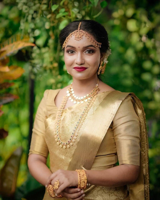 Aab Kanchivaram Jari Silk Saree Collection with Rich Pallu - Posyfish.in