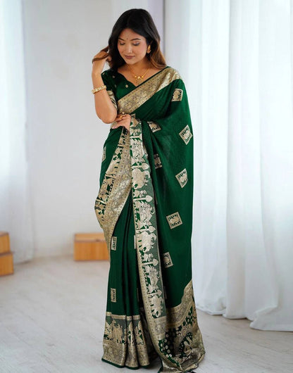 Aab Makhmal Soft Silk Saree with Jacquard Border for Festivals - Posyfish.in