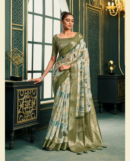 Women’s Premium Cotton Saree with Running Blouse Piece
