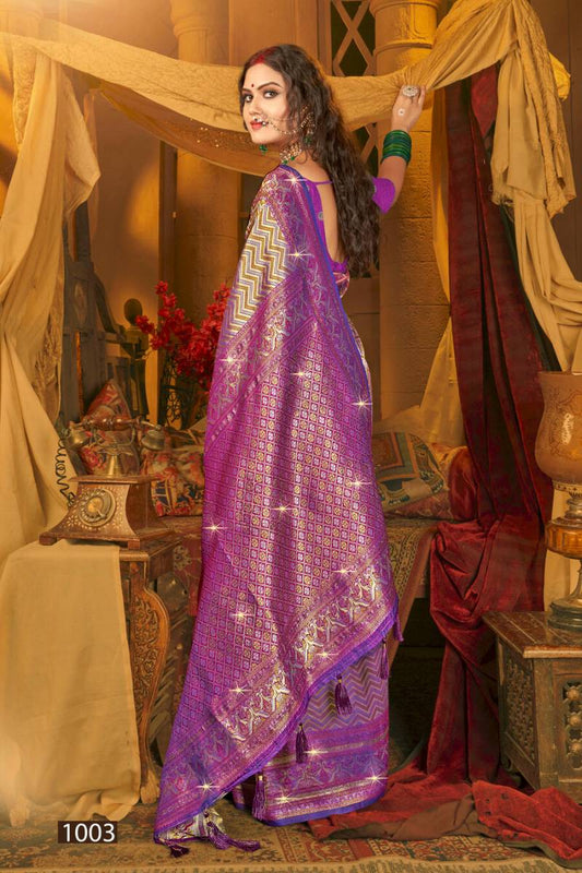 Wedding & Party Wear Kanjivaram Silk Saree for Women - Premium Ethnic Traditional Wear - Posyfish.in