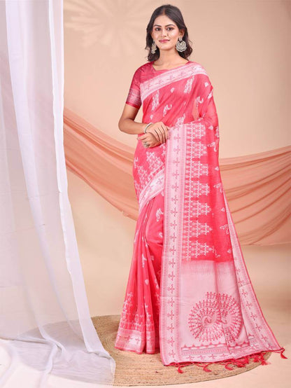 Timeless Cotton Saree with Elegant Prints