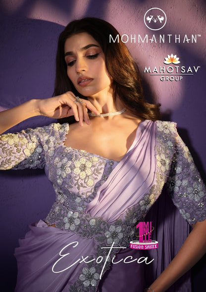 Exotica Designer Heavy Ready To Wear Saree Collection for Stunning Party Wear - Posyfish.in