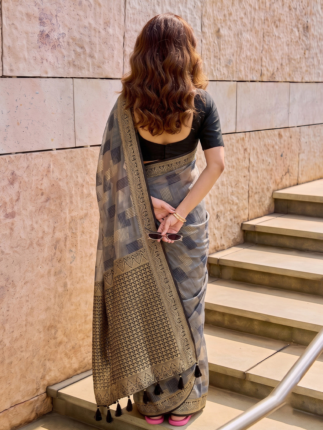 Timeless Cotton Saree with Elegant Prints