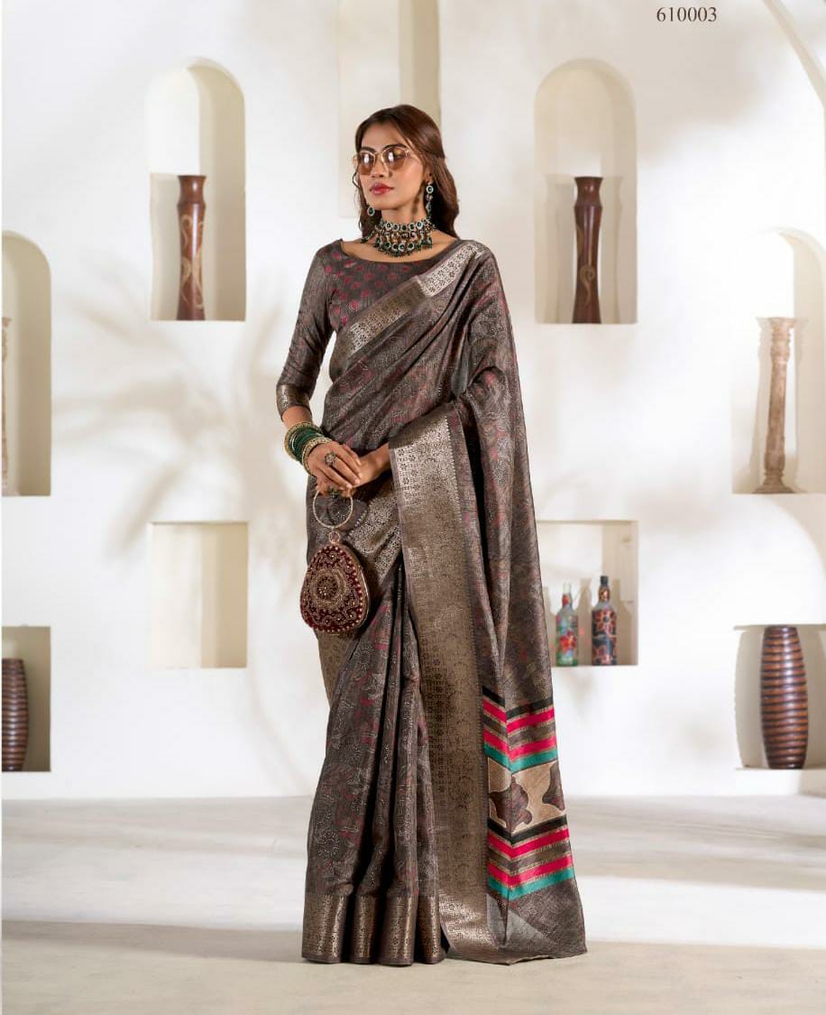 Premium Soft Dola Silk Designer Saree for Women – Elegant Ethnic Wear for Any Occasion - Posyfish.in
