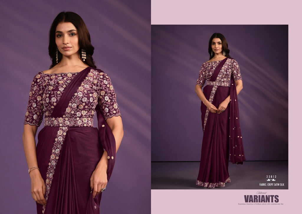 Exotica Designer Heavy Ready To Wear Saree Party Wear Collection - Posyfish.in