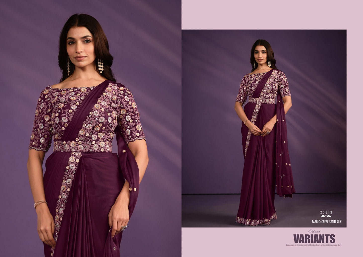 Exotica Designer Heavy Ready To Wear Saree Collection for Stunning Party Wear - Posyfish.in
