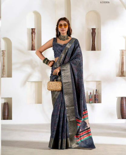 Premium Soft Dola Silk Designer Saree for Women – Elegant Ethnic Wear for Any Occasion - Posyfish.in