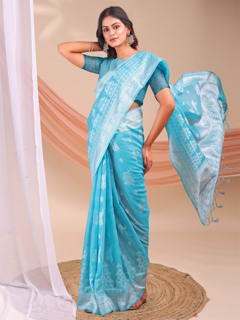 Timeless Cotton Saree with Elegant Prints