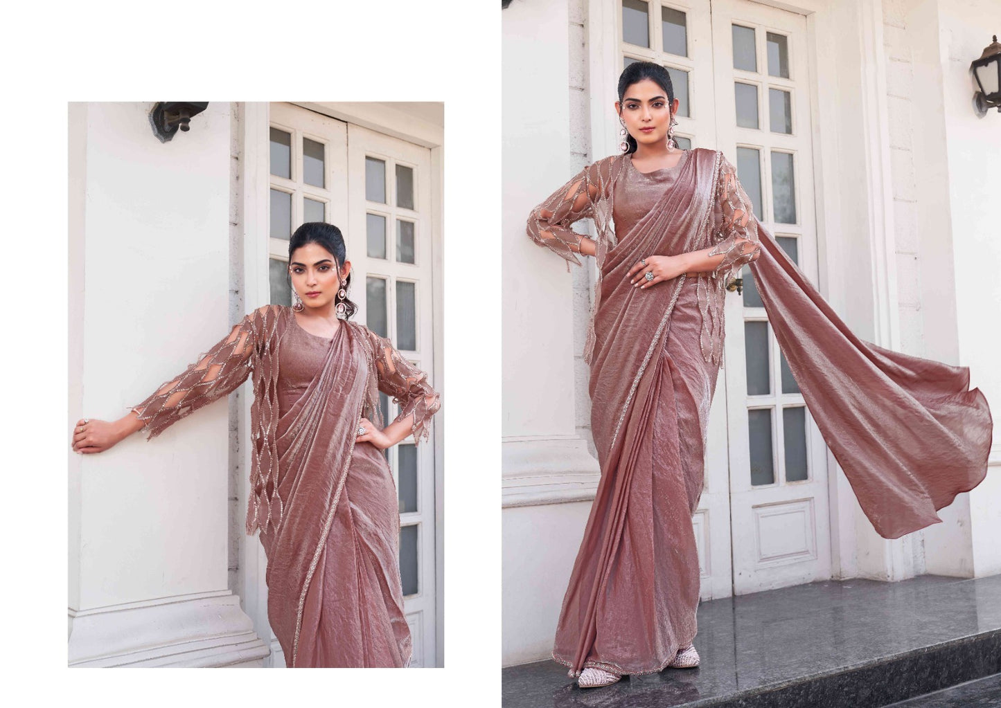 Ophelia New Designer Party Wear Saree - Ready to Wear Elegance - Posyfish.in
